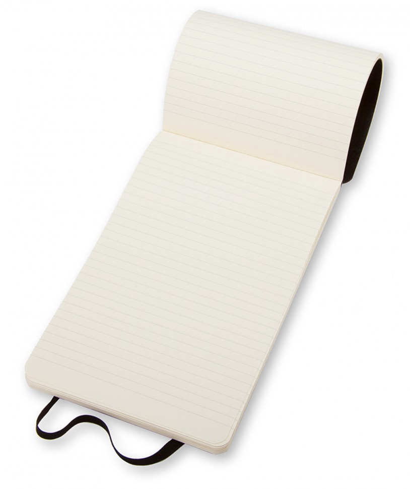 Репортерський блокнот Moleskine середній 13 х 21 см в лінію чорний м'який