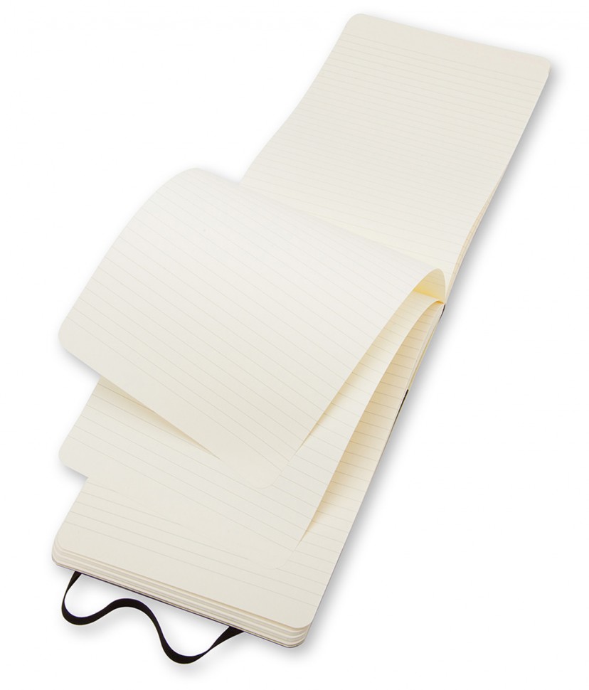 Репортерський блокнот Moleskine середній 13 х 21 см в лінію чорний м'який