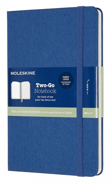 Блокнот Moleskine Two-Go 11,5 х 17,5 см лазурний