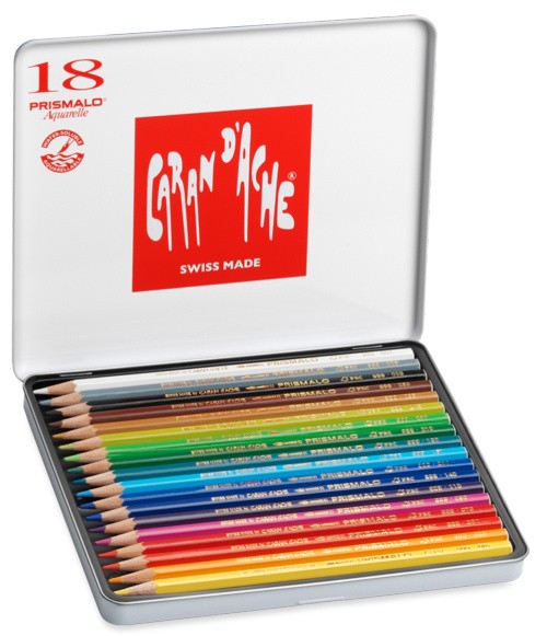 Набір акварельних олівців Caran d'Ache Prismalo 18 штук 