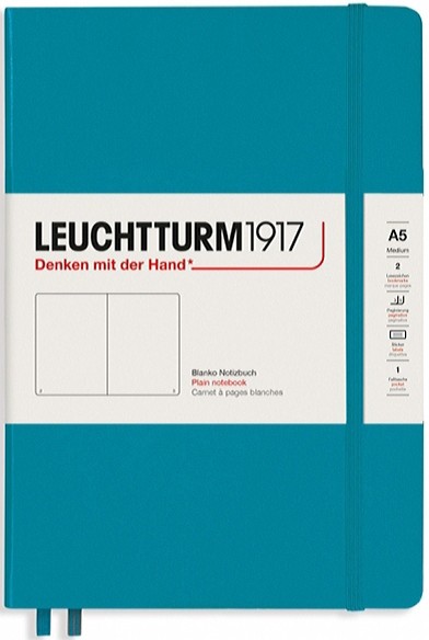 Блокнот Leuchtturm1917 Smooth Colours середній 14,5 х 21 см нелінований океанський