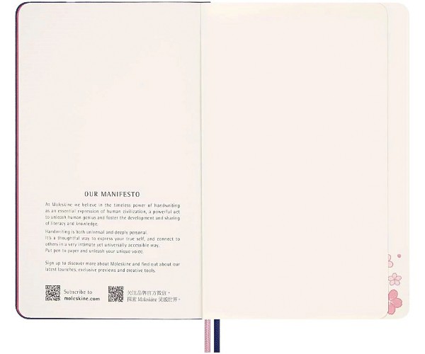 Блокнот Moleskine Sakura середній 13 х 21 см нелінований синій
