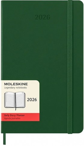 Щоденник Moleskine на 2026 рік середній 13 х 21 см миртовий зелений