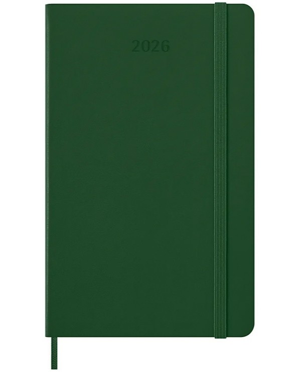Щоденник Moleskine на 2026 рік середній 13 х 21 см миртовий зелений