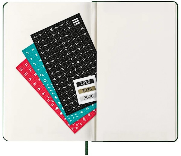 Щоденник Moleskine на 2026 рік середній 13 х 21 см миртовий зелений