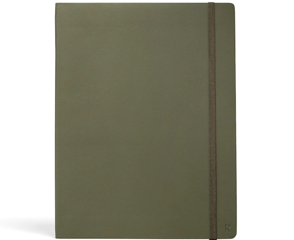 Блокнот Karst PRO B5 19 х 25 см в лінію оливковий м'який