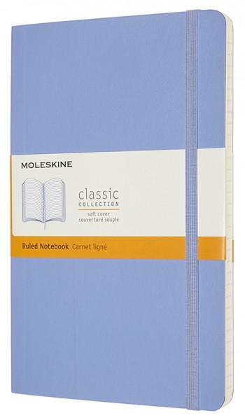 Блокнот Moleskine Classic середній 13 x 21 см в лінію блакитна гортензія м'який