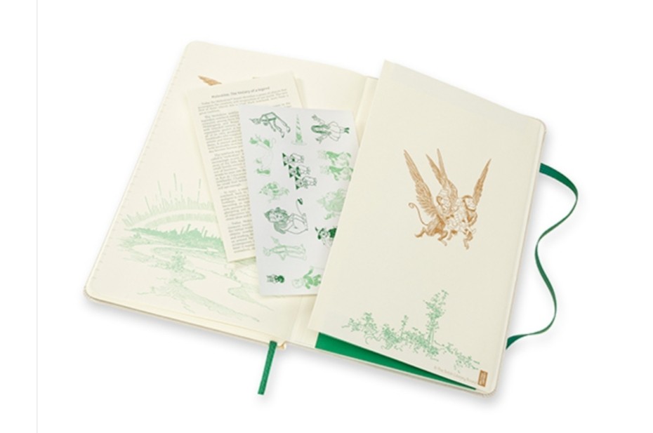 Блокнот Moleskine Wizard of Oz Магія середній 13 х 21 см в лінію зелений