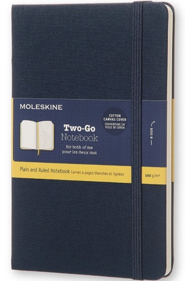 Блокнот Moleskine Two-Go 11,5 х 17,5 см синій