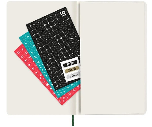 Щоденник Moleskine на 2026 рік середній 13 х 21 см миртовий зелений м'який
