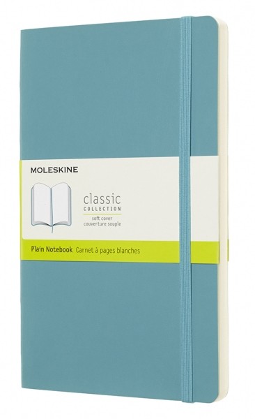 Блокнот Moleskine Classic середній 13 x 21 см нелінований океанський синій м'який