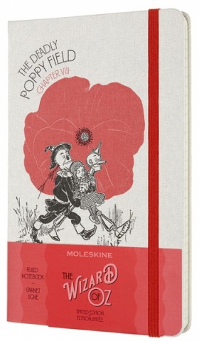 Блокнот Moleskine Wizard of Oz Поле маків середній 13 х 21 см в лінію червоний 
