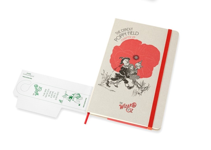 Блокнот Moleskine Wizard of Oz Поле маків середній 13 х 21 см в лінію червоний 
