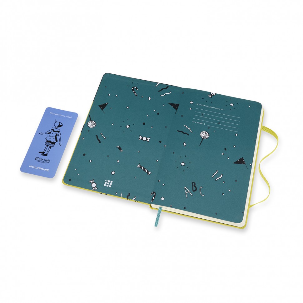 Блокнот Moleskine Pinocchio Кіт середній 13 х 21 см в лінію жовтий