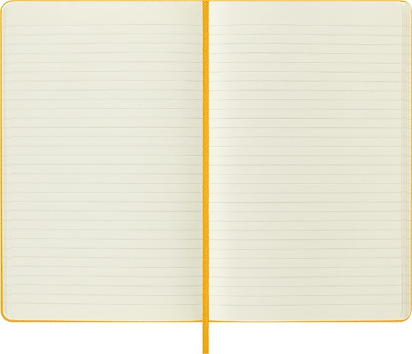 Блокнот Moleskine Silk середній 13 х 21 см в лінію жовтогарячий 