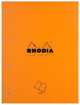Блокнот Rhodia Side А4 лінування seye з отворами для швидкозшивача помаранчевий