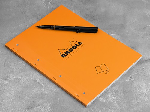 Блокнот Rhodia Side А4 лінування seye з отворами для швидкозшивача помаранчевий