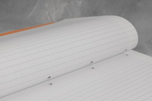 Блокнот Rhodia Side А4 лінування seye з отворами для швидкозшивача помаранчевий