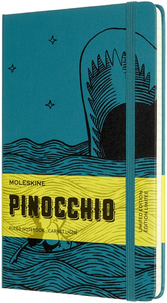 Блокнот Moleskine Pinocchio Акула середній 13 х 21 см в лінію шавлія