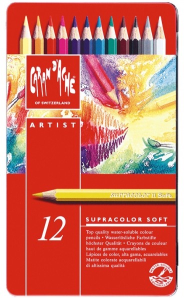 Набір акварельних олівців Caran d'Ache Supracolor 12 штук