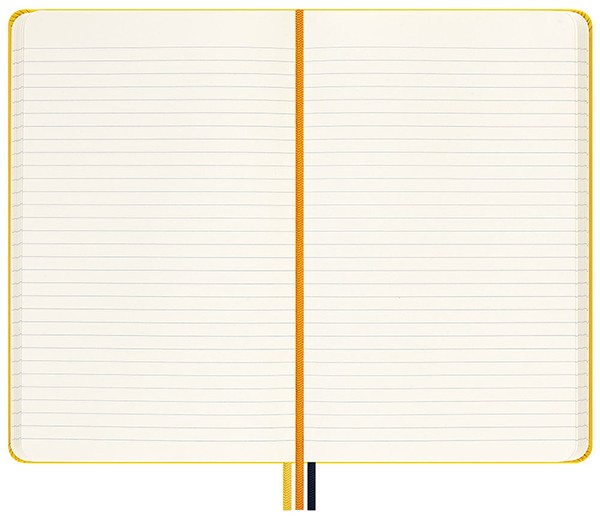 Блокнот Moleskine x K-Way середній 13 х 21 см в лінію жовтий нейлон