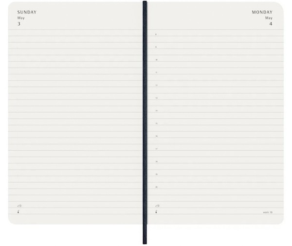 Щоденник Moleskine на 2026 рік середній 13 х 21 см сапфір м'який