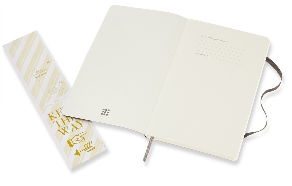 Блокнот Moleskine Classic середній 13 x 21 см нелінований коричневий м'який