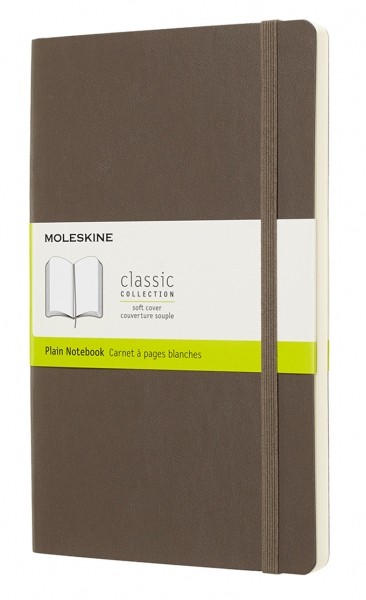 Блокнот Moleskine Classic середній 13 x 21 см нелінований коричневий м'який