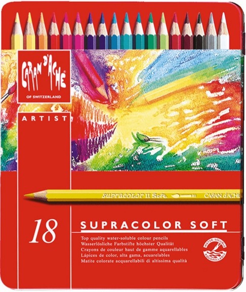 Набір акварельних олівців Caran d'Ache Supracolor 18 штук 