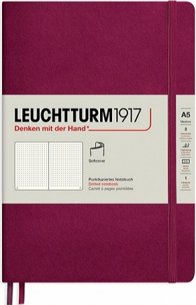Блокнот Leuchtturm1917 Classic м'який середній 14,5 х 21 см в крапку винний 