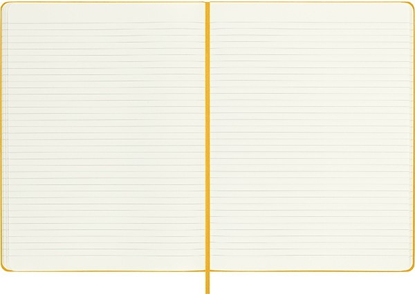 Блокнот Moleskine Silk великий 19 х 25 см в лінію жовтогарячий 