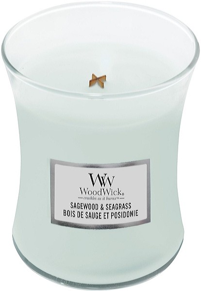 Ароматична свіча WoodWick Medium Sagewood & Seagrass 275 г