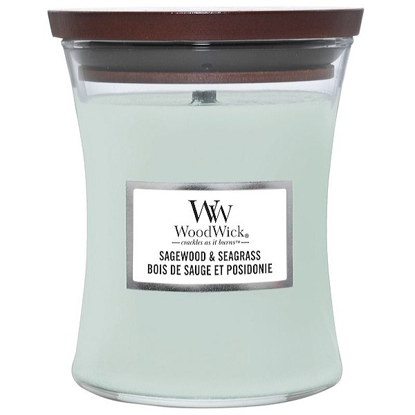 Ароматична свіча WoodWick Medium Sagewood & Seagrass 275 г