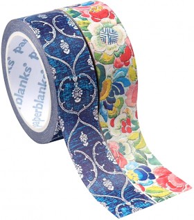 Дизайнерський скотч Paperblanks Блакитний Оксамит / Грушевий Сад