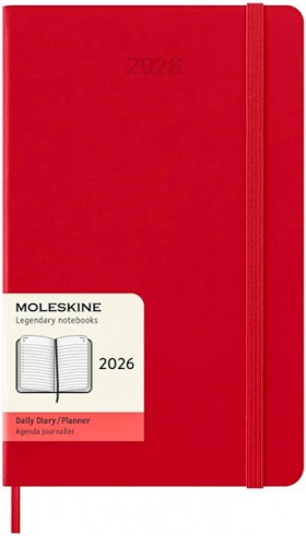 Щоденник Moleskine на 2026 рік середній 13 х 21 см червоний