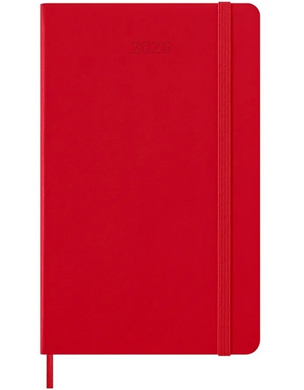 Щоденник Moleskine на 2026 рік середній 13 х 21 см червоний