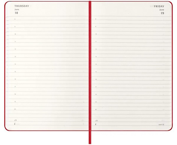 Щоденник Moleskine на 2026 рік середній 13 х 21 см червоний