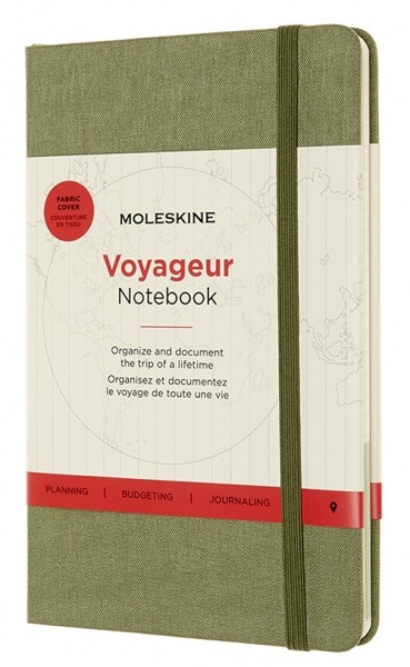 Блокнот Moleskine Voyageur 11,5 х 18 см зелений в'яз