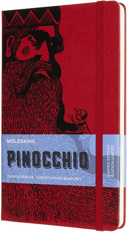 Блокнот Moleskine Pinocchio Манджафоко середній 13 х 21 см нелінований червоний