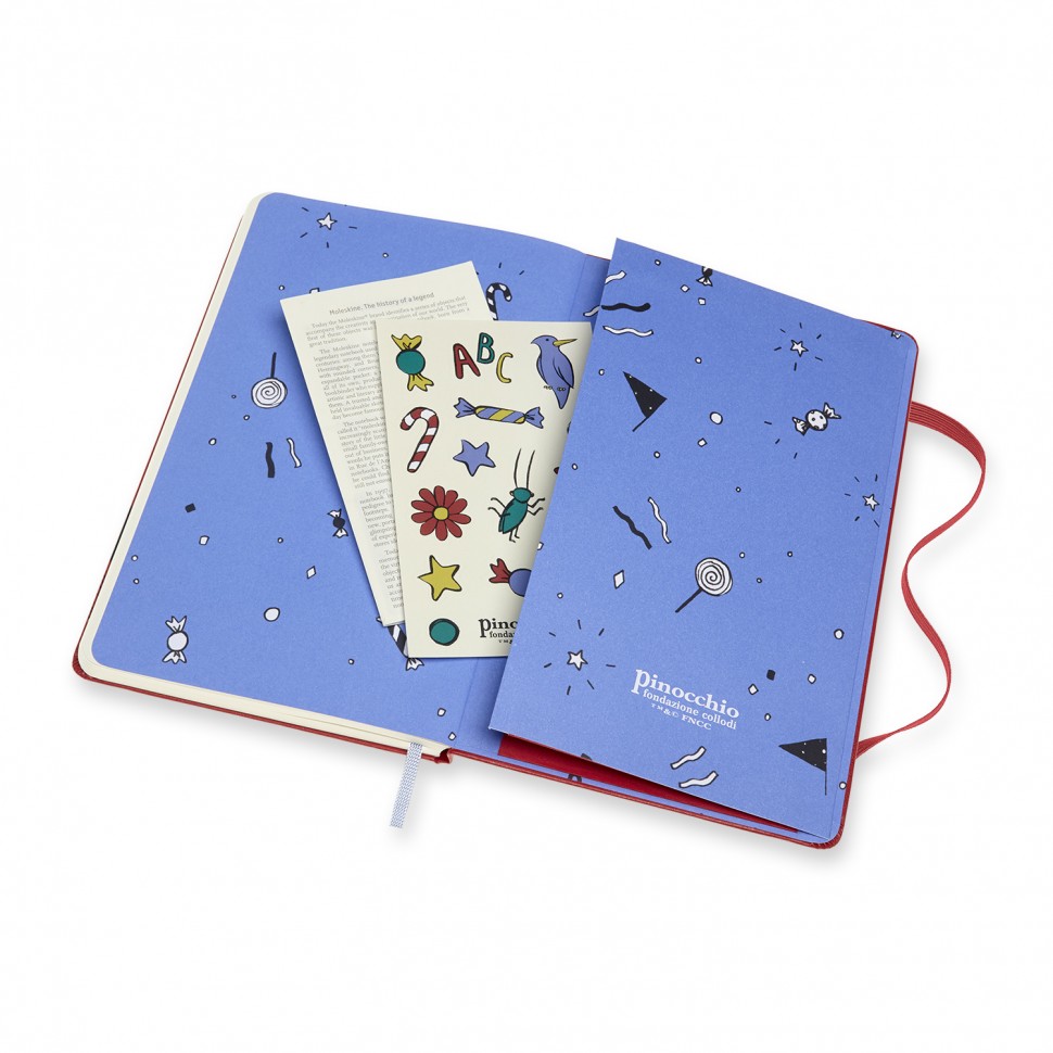 Блокнот Moleskine Pinocchio Манджафоко середній 13 х 21 см нелінований червоний
