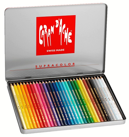 Набір акварельних олівців Caran d'Ache Supracolor 30 штук 