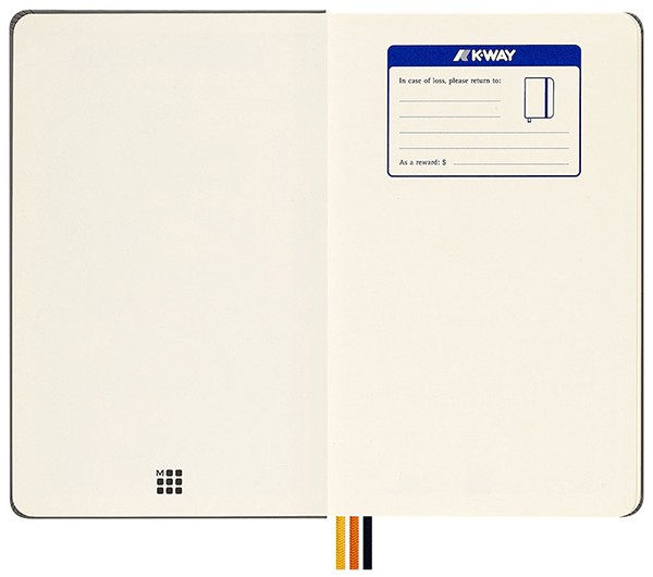 Блокнот Moleskine x K-Way середній 13 х 21 см нелінований зелений нейлон 