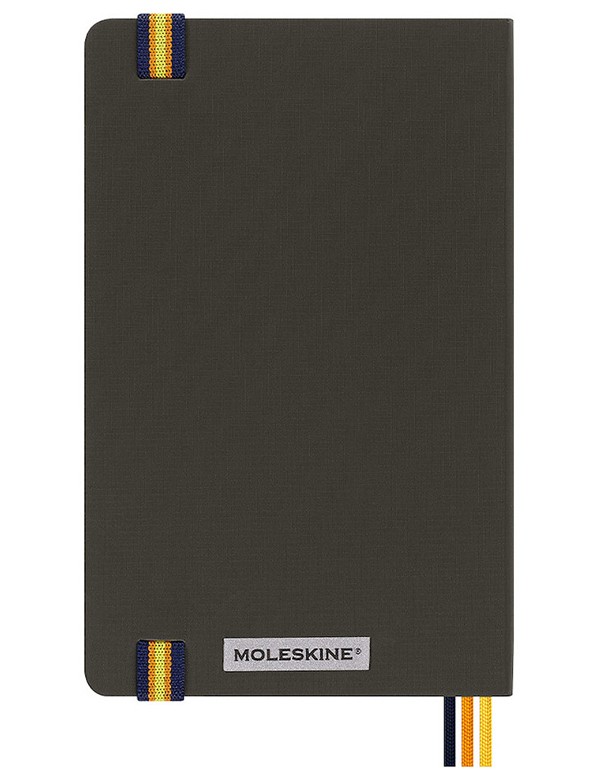 Блокнот Moleskine x K-Way середній 13 х 21 см нелінований зелений нейлон 