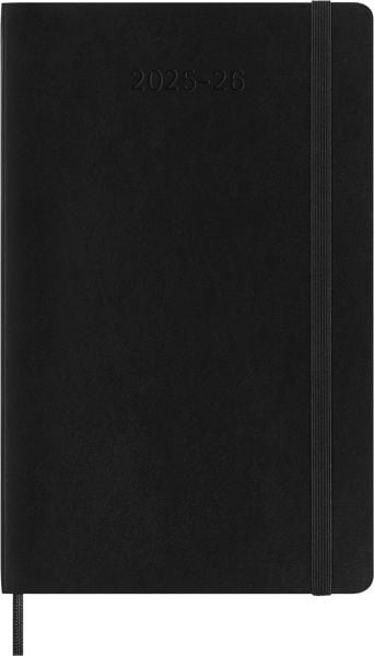 Щотижневик Moleskine 2025-2026 на 18 місяців середній 13 х 21 см чорний м'який