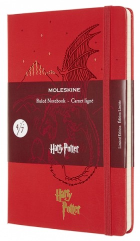 Блокнот Moleskine Harry Potter 4/7 середній 13 х 21 см в лінію червоний