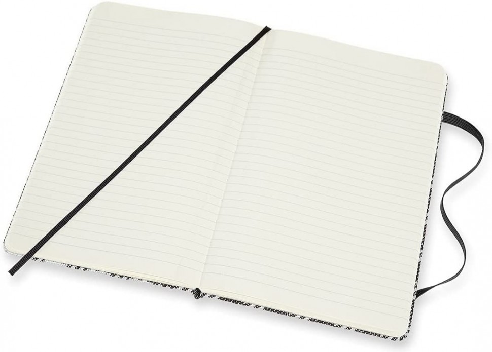 Блокнот Moleskine Blend 20 середній 13 х 21 см в лінію чорний шаховий паттерн