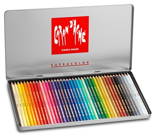 Набір акварельних олівців Caran d'Ache Supracolor 40 штук 