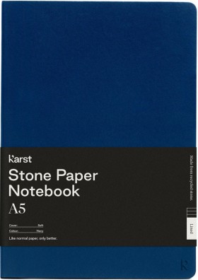Блокнот Karst Classic A5 14,8 х 21 см в лінію темно-синій м'який 