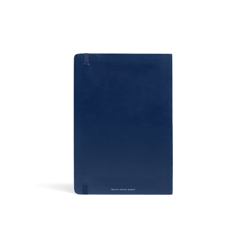 Блокнот Karst Classic A5 14,8 х 21 см в лінію темно-синій м'який 