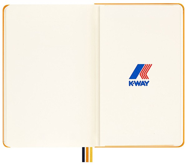 Блокнот Moleskine x K-Way середній 13 х 21 см нелінований помаранчевий нейлон
